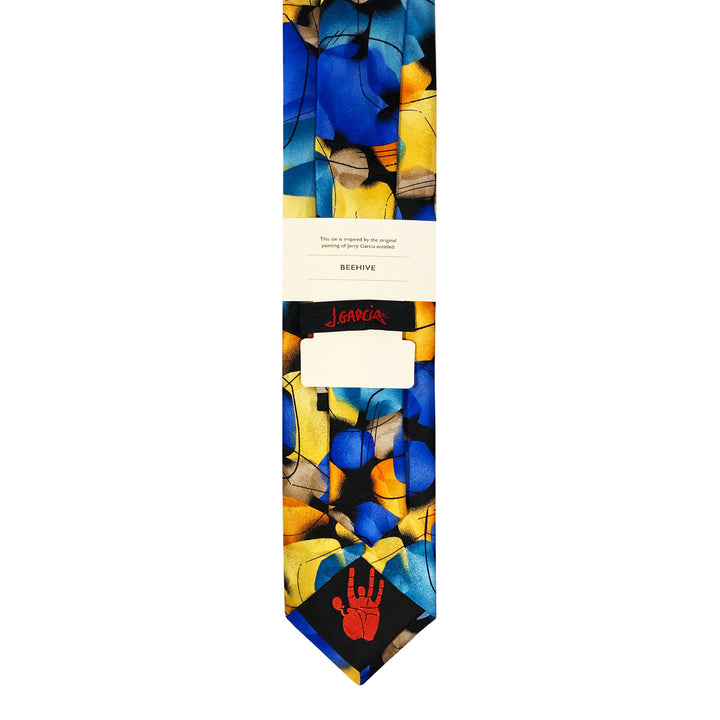 Jerry Garcia Silk Beehive Extra Long Tie - Blue