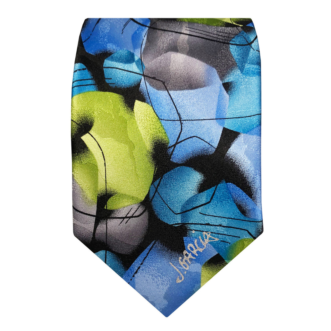 Jerry Garcia Silk Beehive Extra Long Tie - Aqua