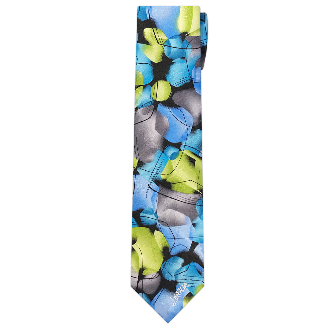 Jerry Garcia Silk Beehive Tie - Aqua