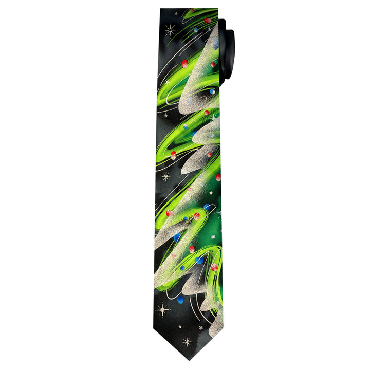 Jerry Garcia Christmas Tinsel Tree Extra Long Tie
