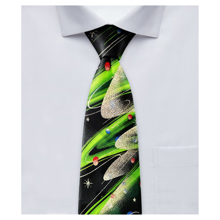 Jerry Garcia Christmas Tinsel Tree Extra Long Tie
