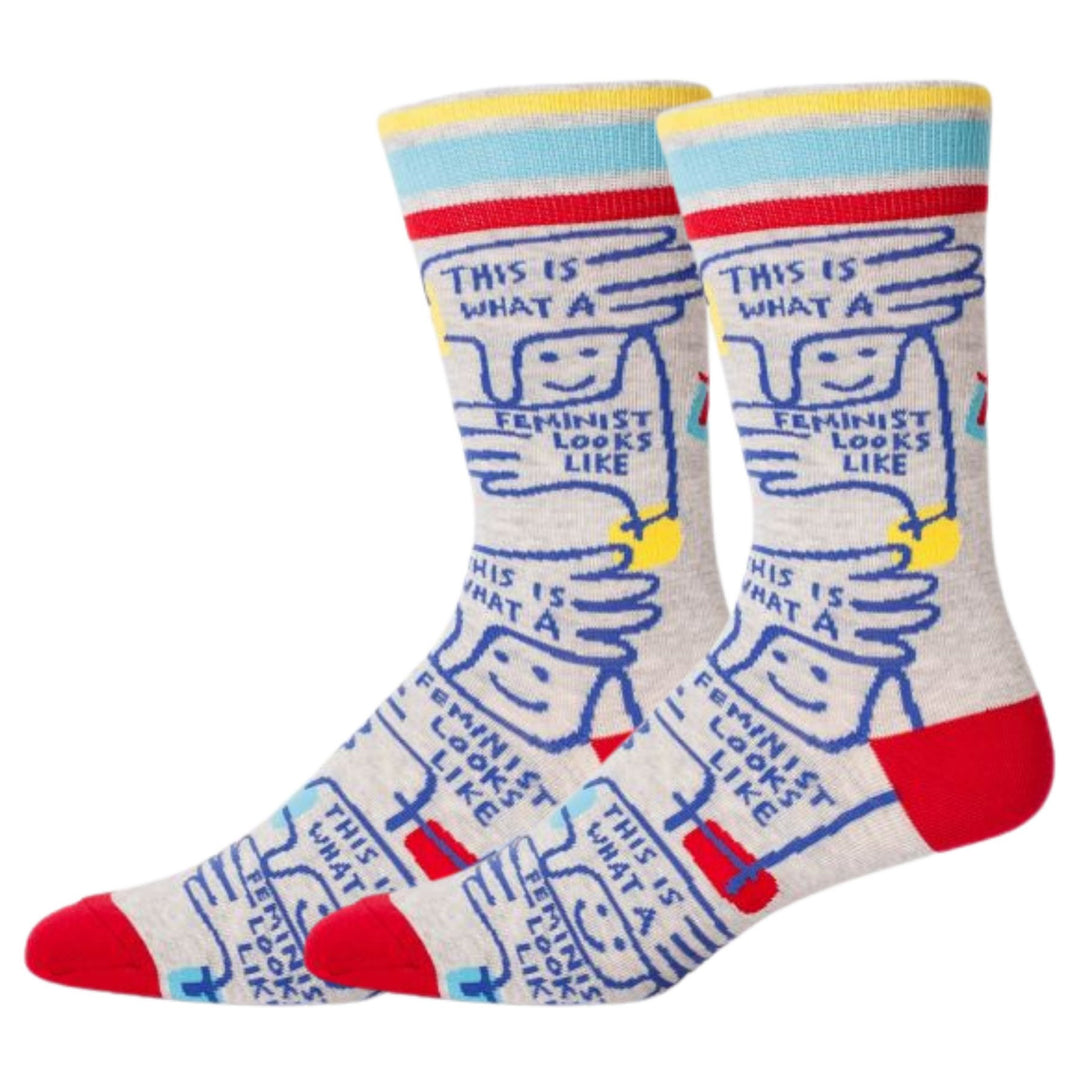 Men's Feminist Looks Like Crew Socks