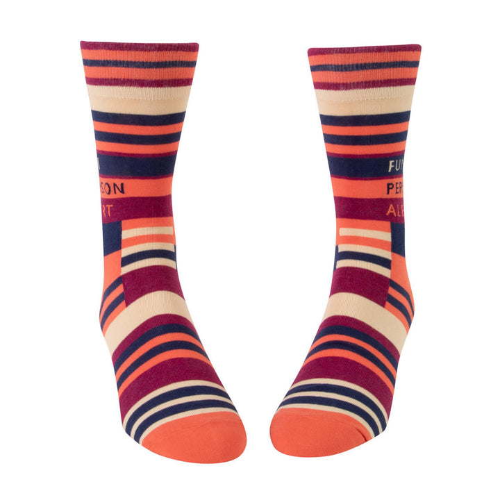 Fun Person Alert Funny Socks for Men