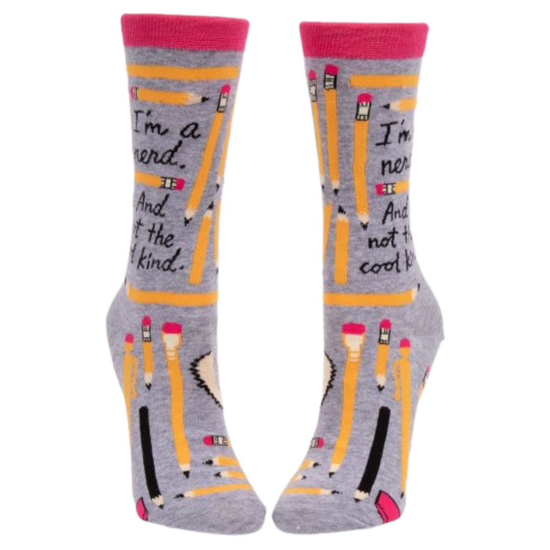 Women's I Am Nerd. And Not The Cool Kind. Crew Novelty Socks