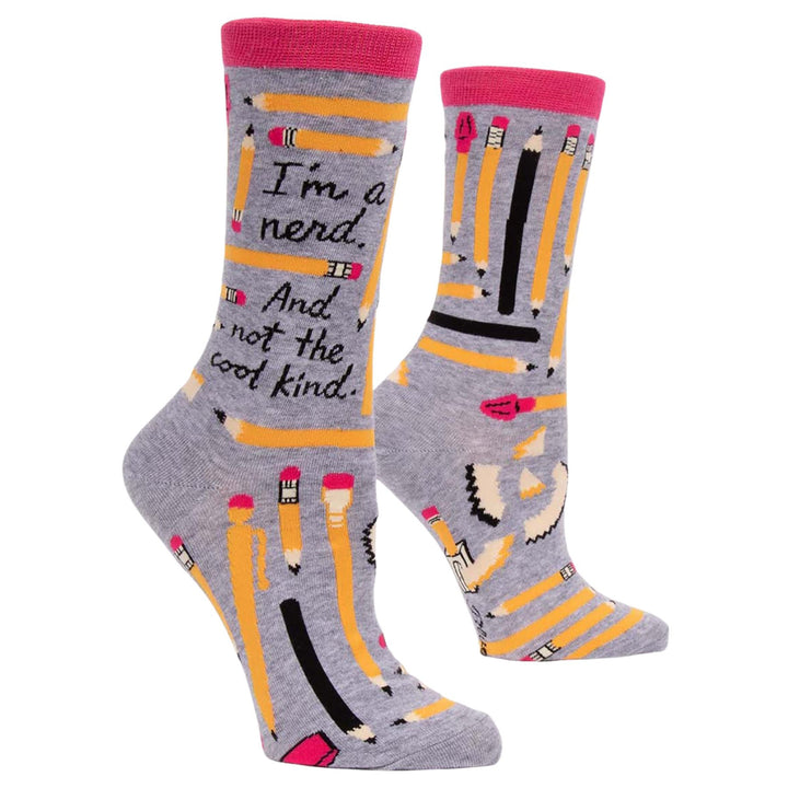 Women's I Am Nerd. And Not The Cool Kind. Crew Novelty Socks