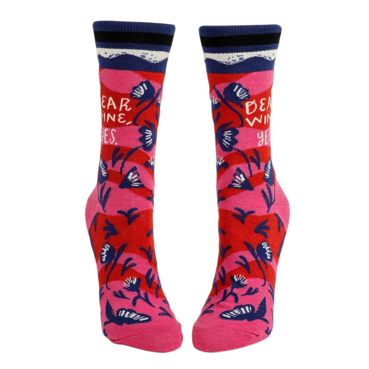 Dear Wine, Yes Funny Socks for Women