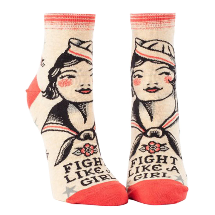 Fight Like a Girl Ankle Socks for Women
