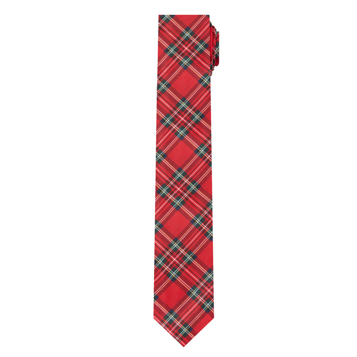 Kid's Prep Red Christmas Plaid Tie