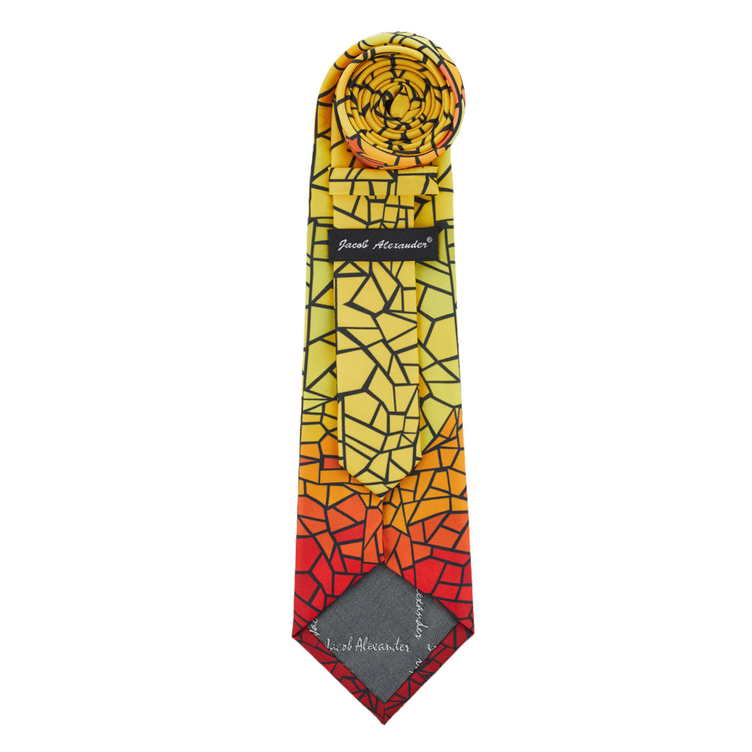 Holy Cross Mosaic Tie - Yellow