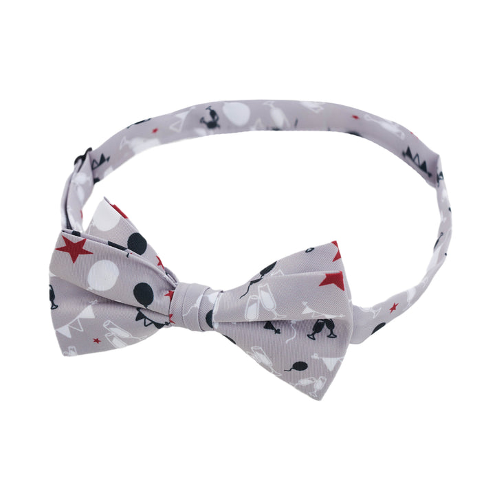 New Year Decor Banded Bow Tie - Gray