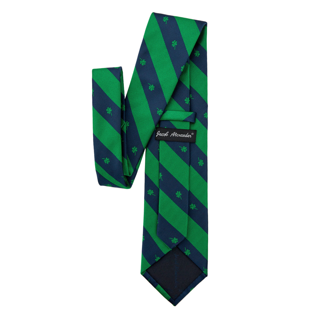 St. Patrick's Woven Irish Stripe Shamrocks Tie