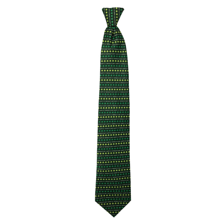St. Patrick's Day Shamrocks Clip-On Tie
