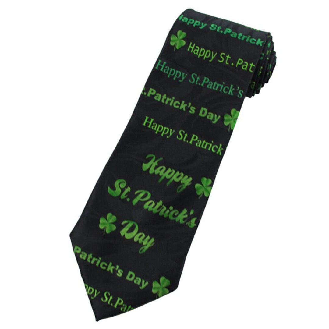 St. Patrick's Shamrocks Tie - Black