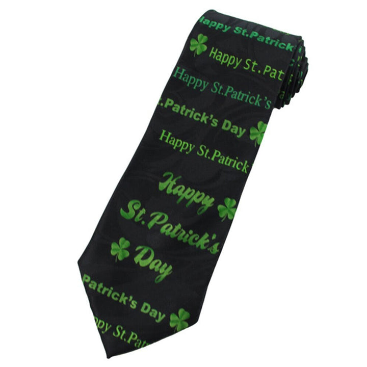 St. Patrick's Shamrocks Tie - Black