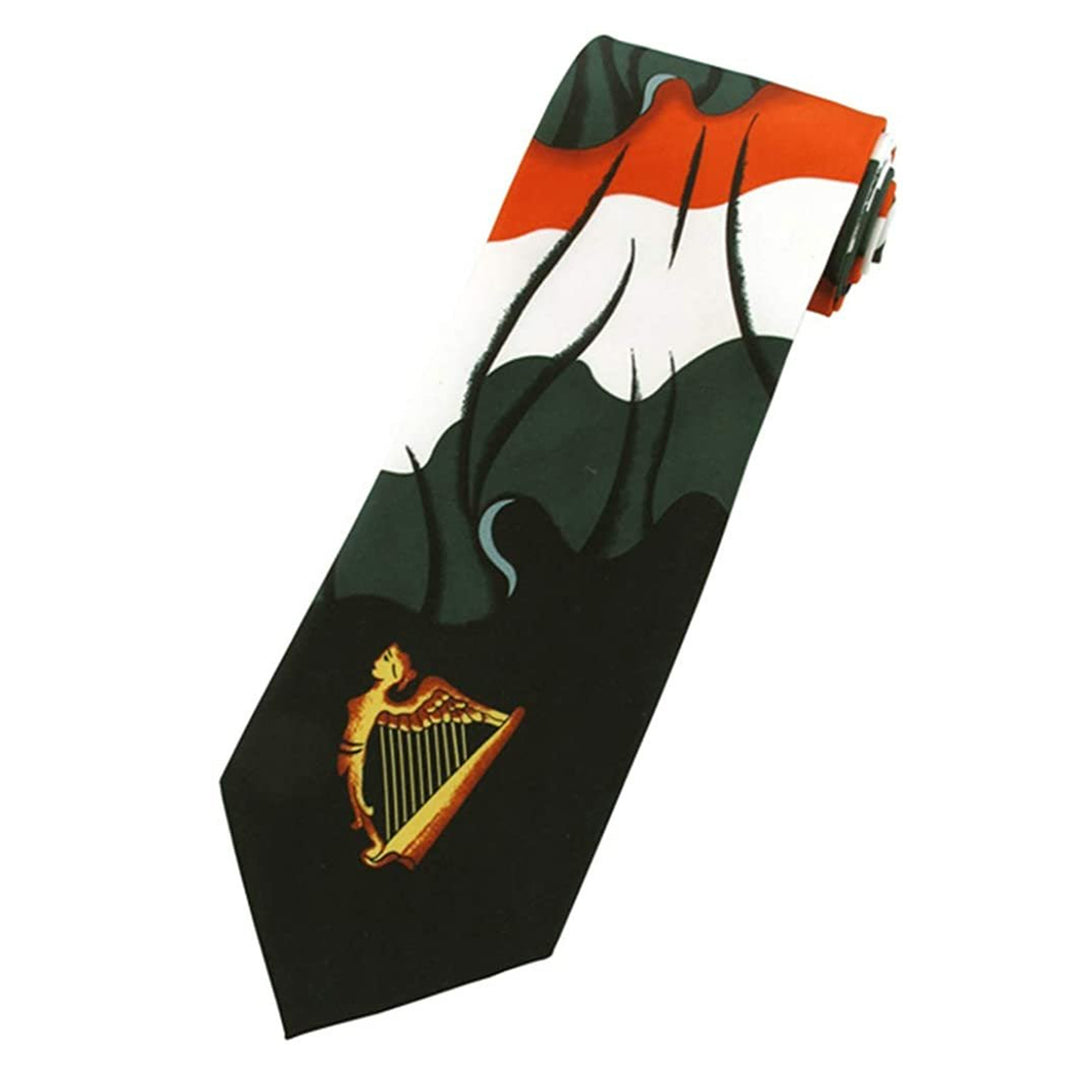 St. Patrick's Colors of Ireland and Harp Irish Tie