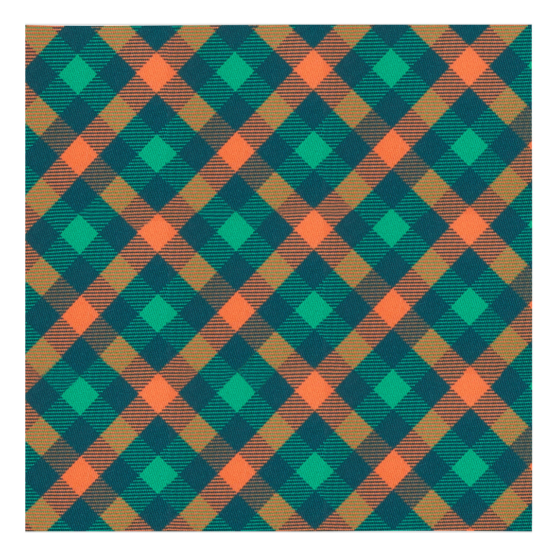 St. Patrick's Diagonal Checkered Plaid Pocket Square
