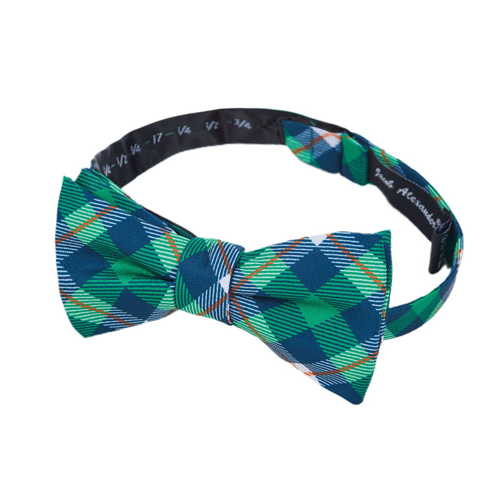 St. Patrick's Tartan Plaid Diagonal Self-Tie Bow Tie