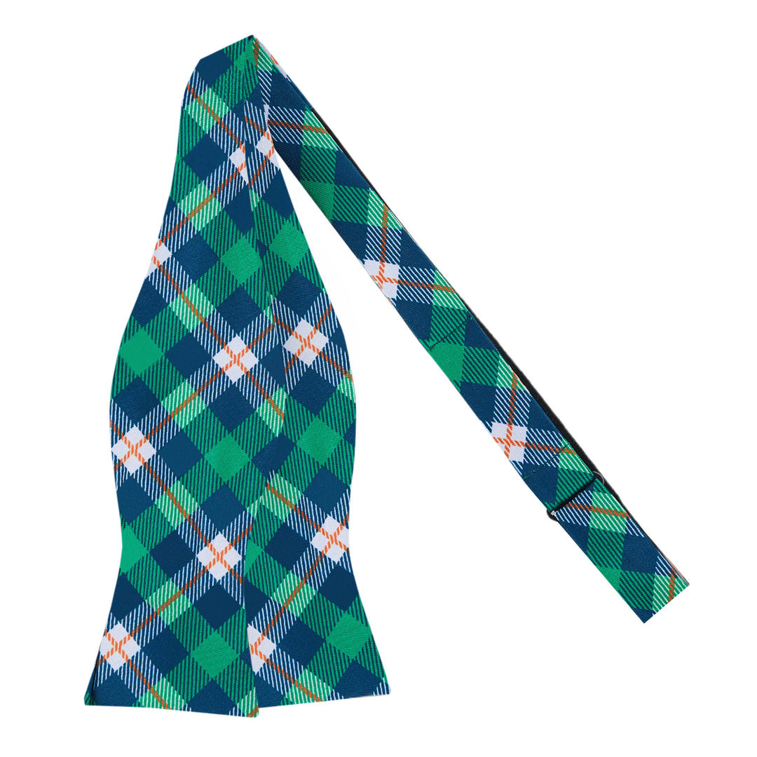 St. Patrick's Tartan Plaid Diagonal Self-Tie Bow Tie