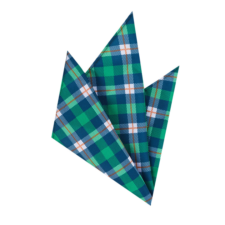 St. Patrick's Tartan Plaid Diagonal Pocket Square