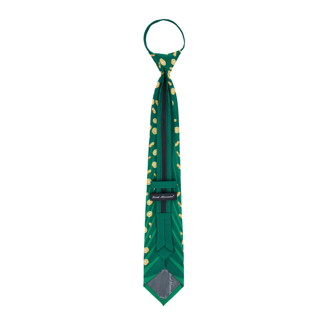 St. Patrick's Golden Coins Leprechaun Hat Zipper Tie