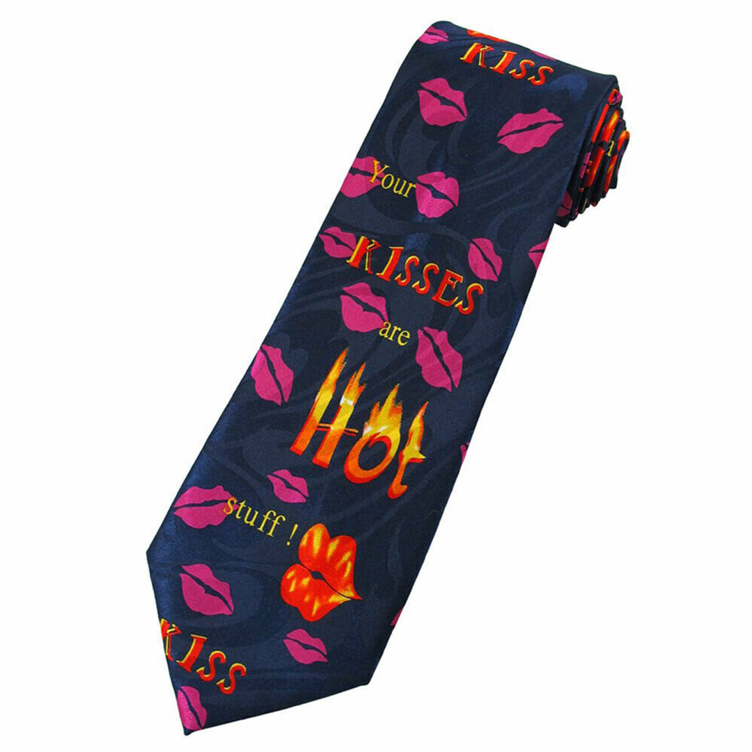 Valentine's Your Kisses Are Hot Stuff Kiss Tie