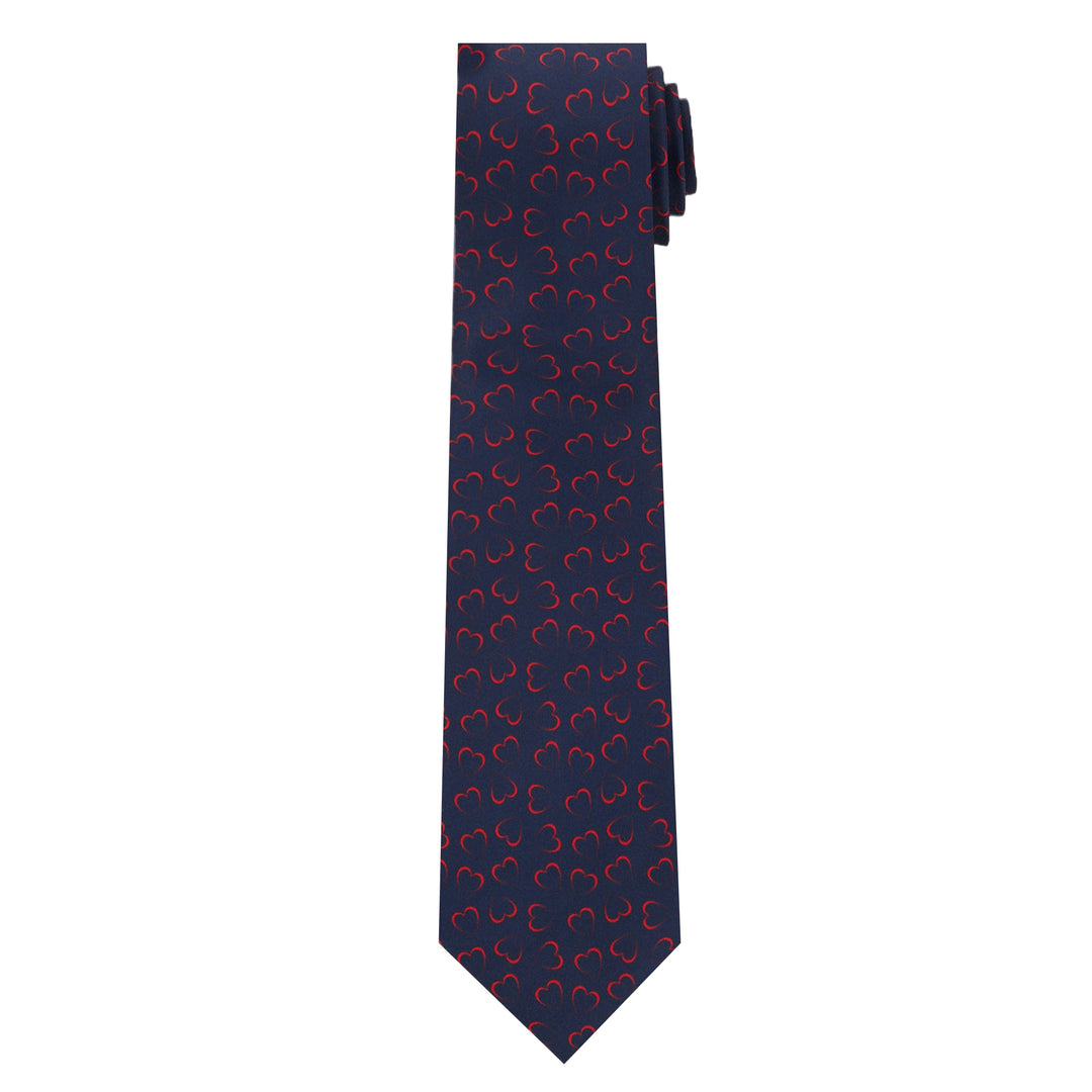 Valentine's Heart Outline Extra Long Tie