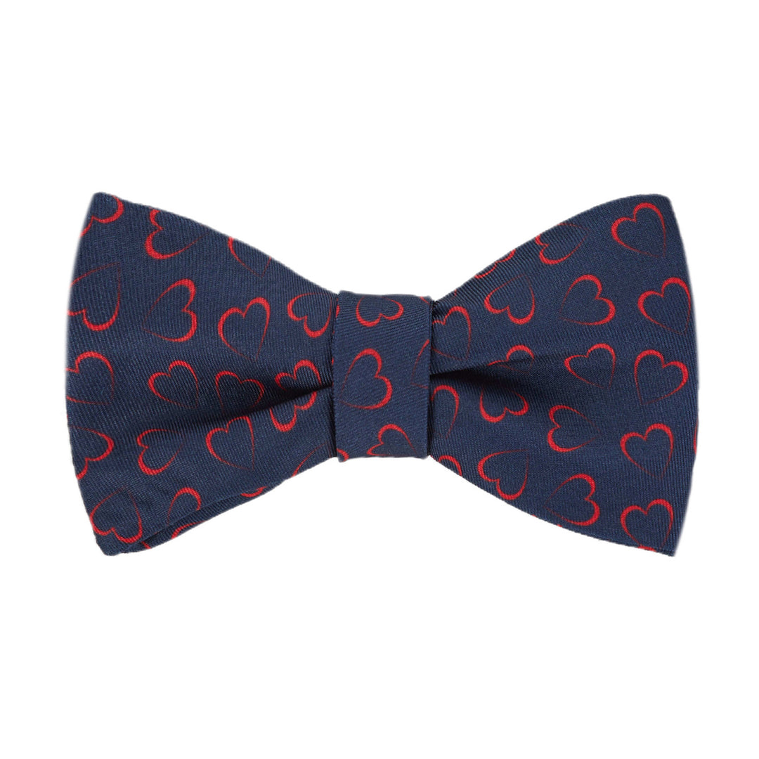 Valentine's Heart Outline Self-Tie Bow Tie