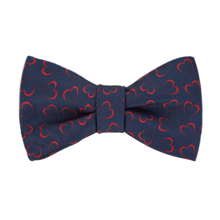 Valentine's Heart Outline Self-Tie Bow Tie