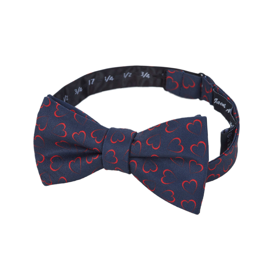 Valentine's Heart Outline Self-Tie Bow Tie