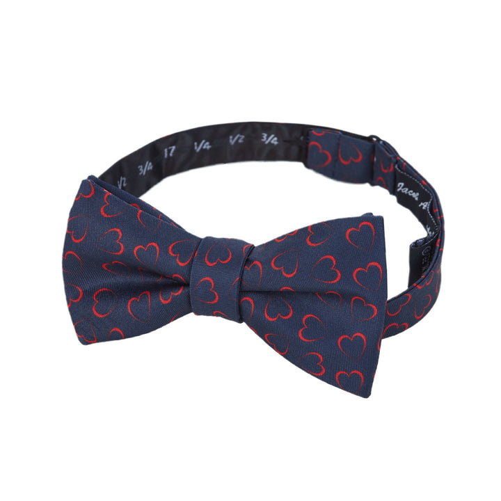Valentine's Heart Outline Self-Tie Bow Tie