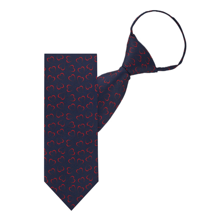 Valentine's Heart Outline Zipper Tie