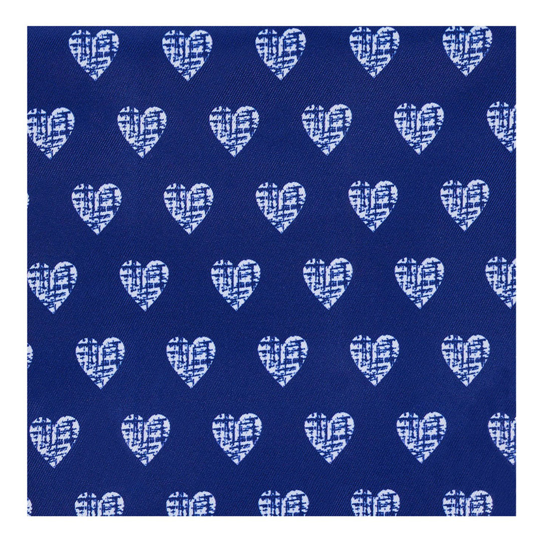 Valentine's White Hearts Pocket Square