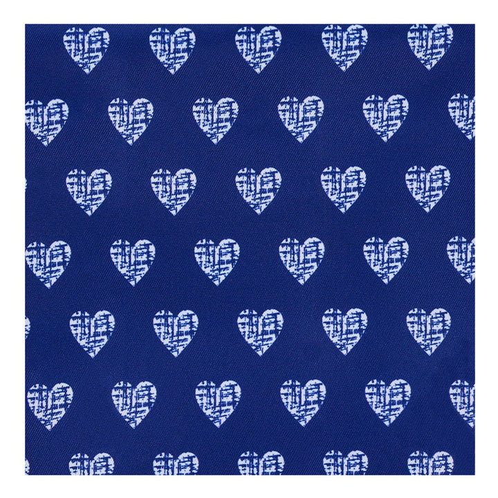 Valentine's White Hearts Pocket Square