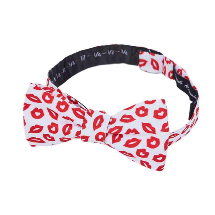 Valentine's Day Red Lips Kisses Self-Tie Bow Tie