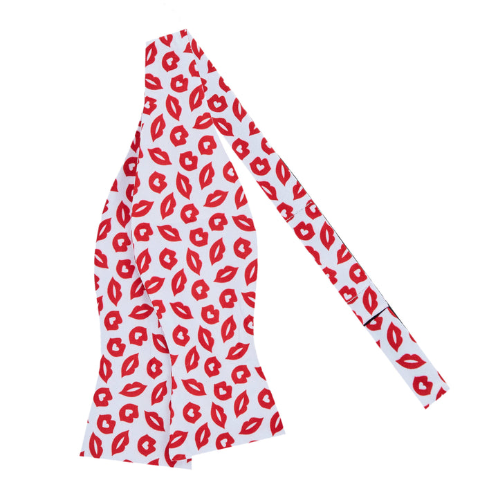 Valentine's Day Red Lips Kisses Self-Tie Bow Tie
