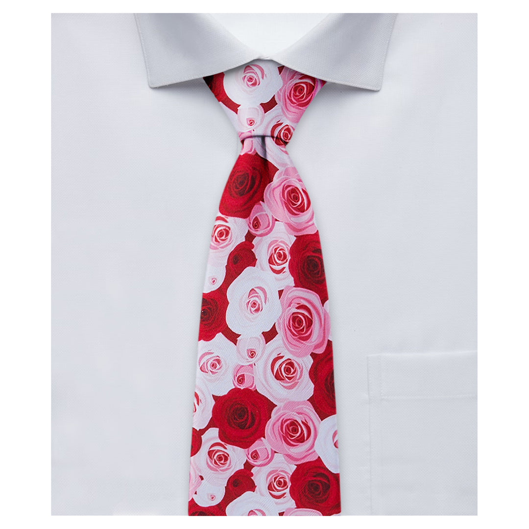 Valentine's Assorted Roses Zipper Tie
