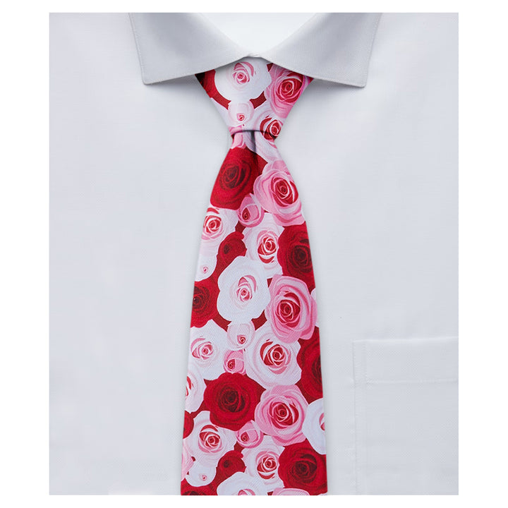 Valentine's Assorted Roses Zipper Tie