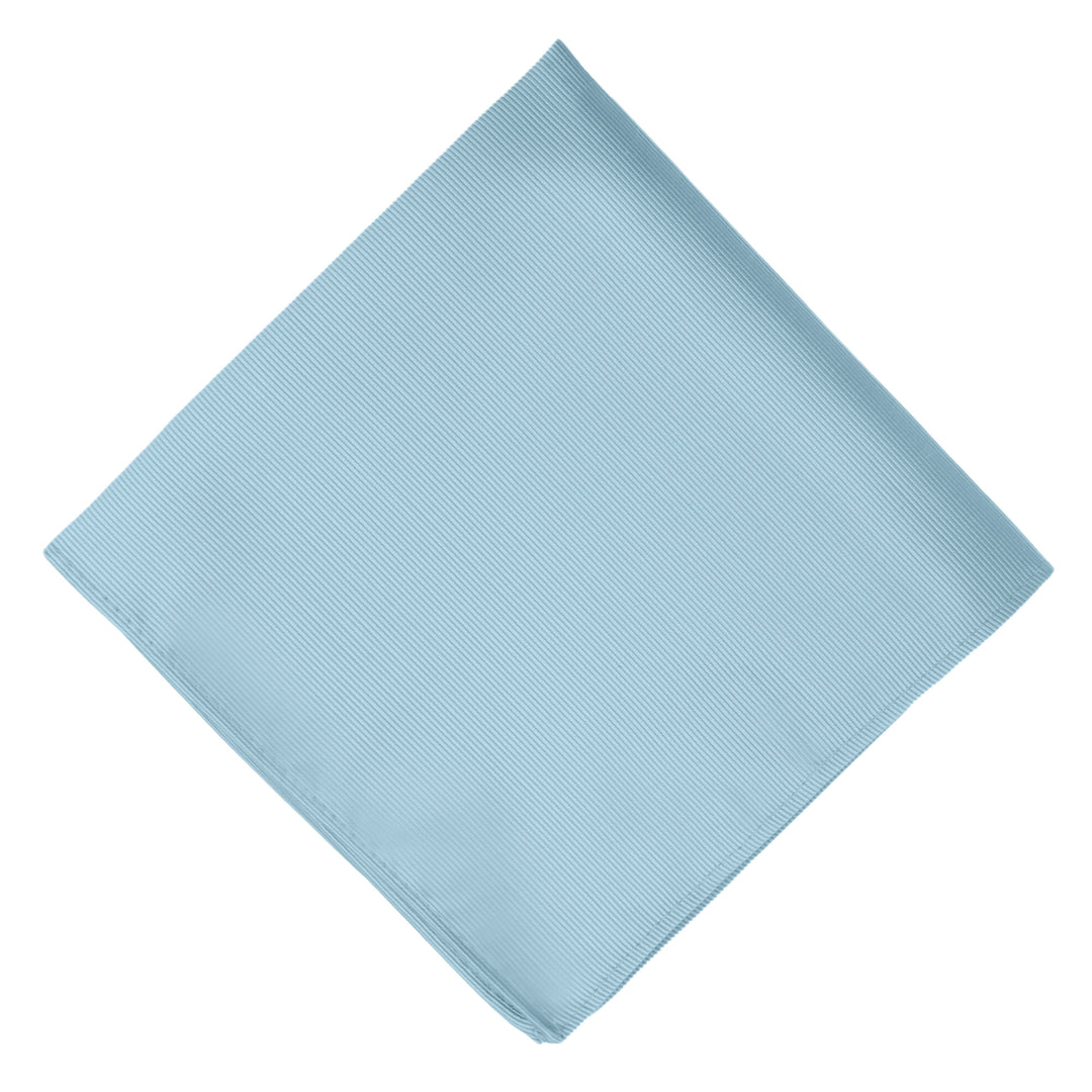 Silk Blend Solid Pocket Square - Sky Blue