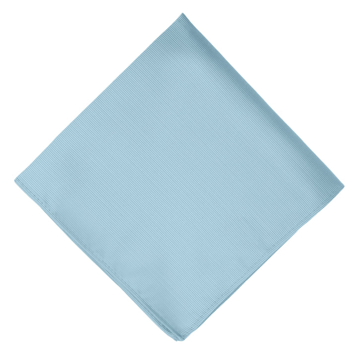 Silk Blend Solid Pocket Square - Sky Blue