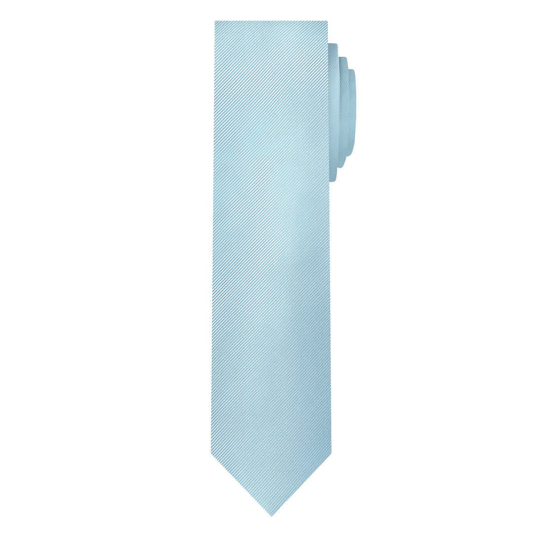 Silk Blend Solid Slim Tie - Sky Blue