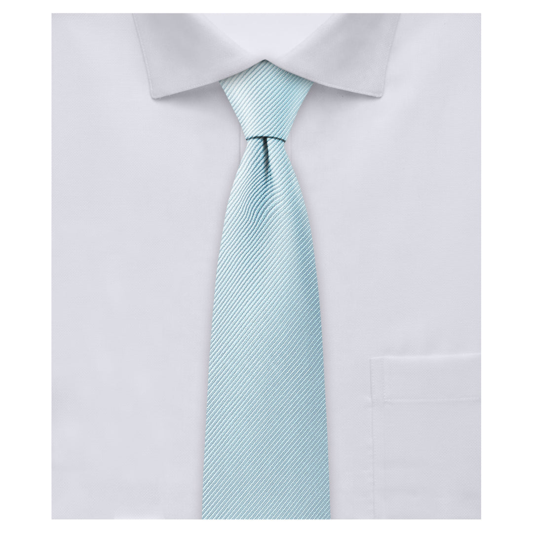 Silk Blend Solid Slim Tie - Sky Blue