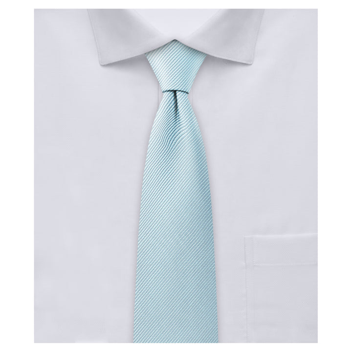 Silk Blend Solid Slim Tie - Sky Blue