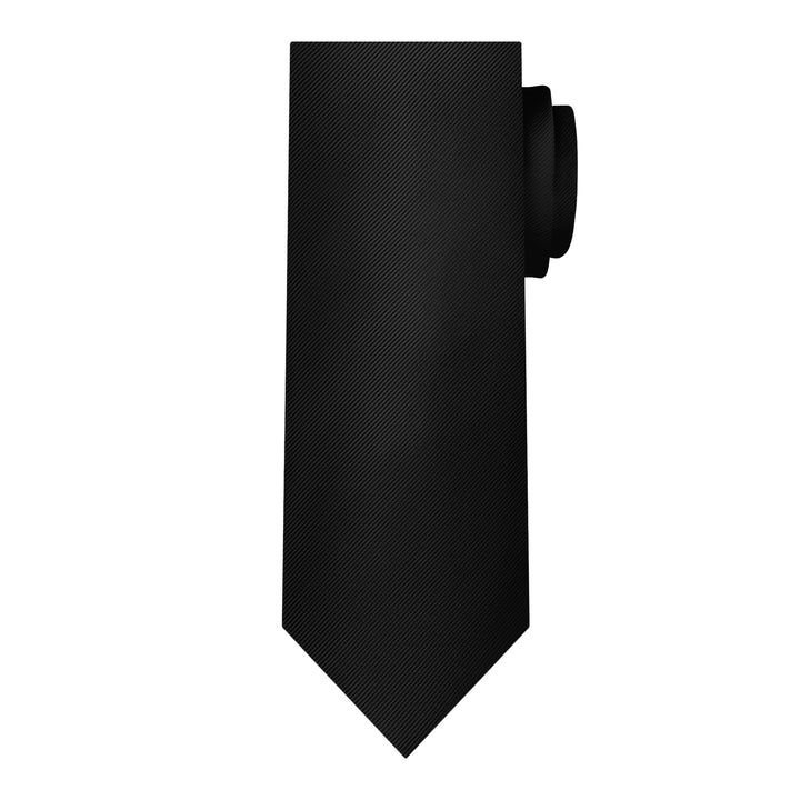 Silk Blend Solid Tie - Black