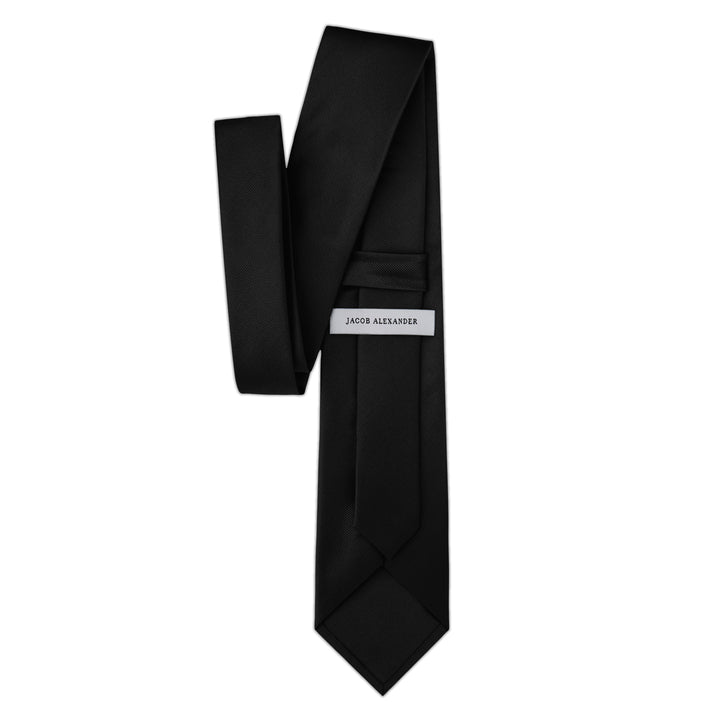 Silk Blend Solid Tie - Black