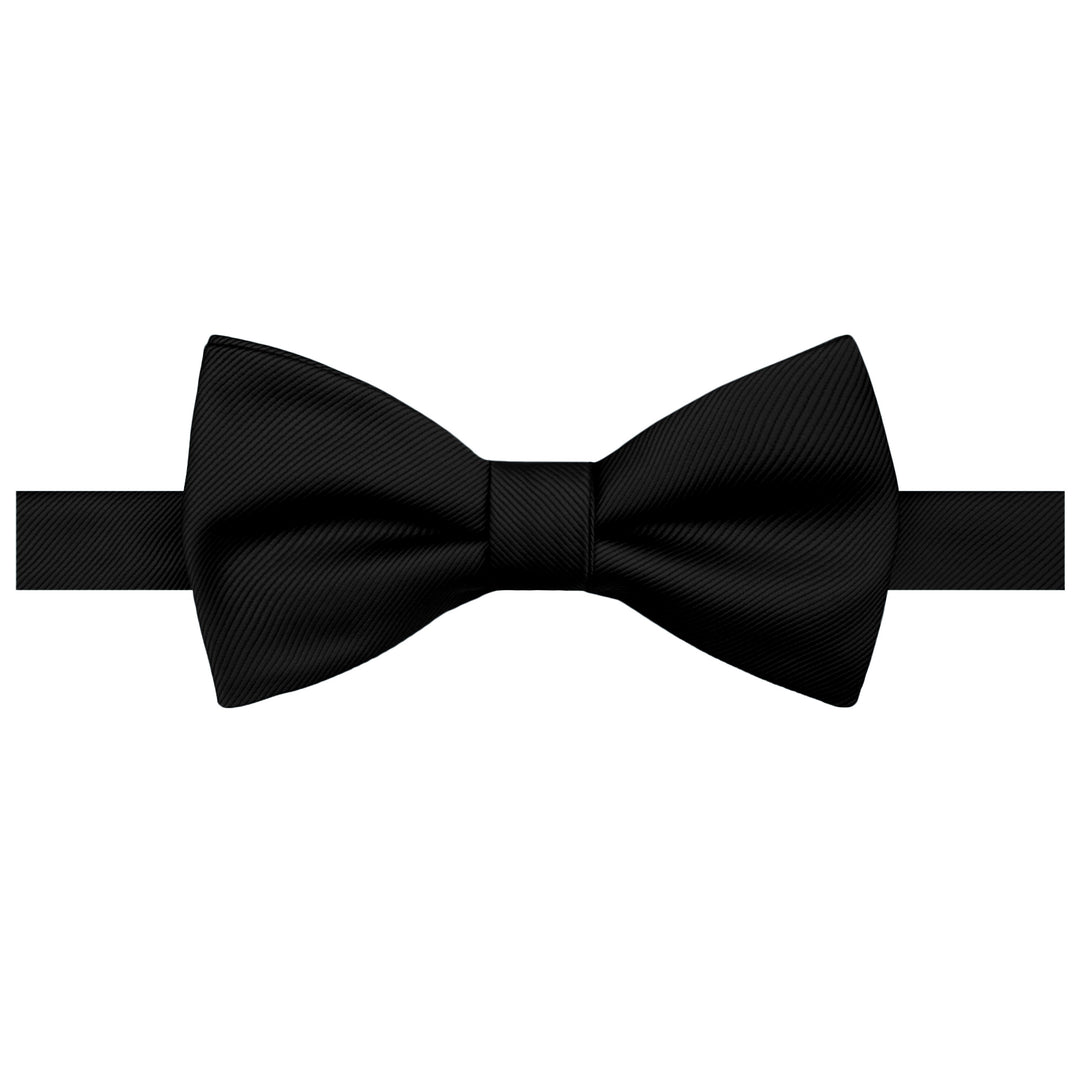 Silk Blend Solid Self-Tie Bow Tie - Black
