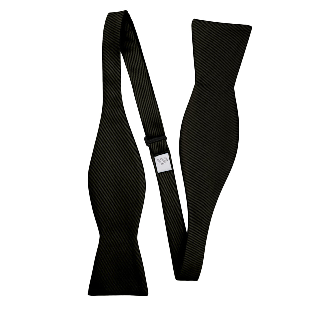Silk Blend Solid Self-Tie Bow Tie - Black