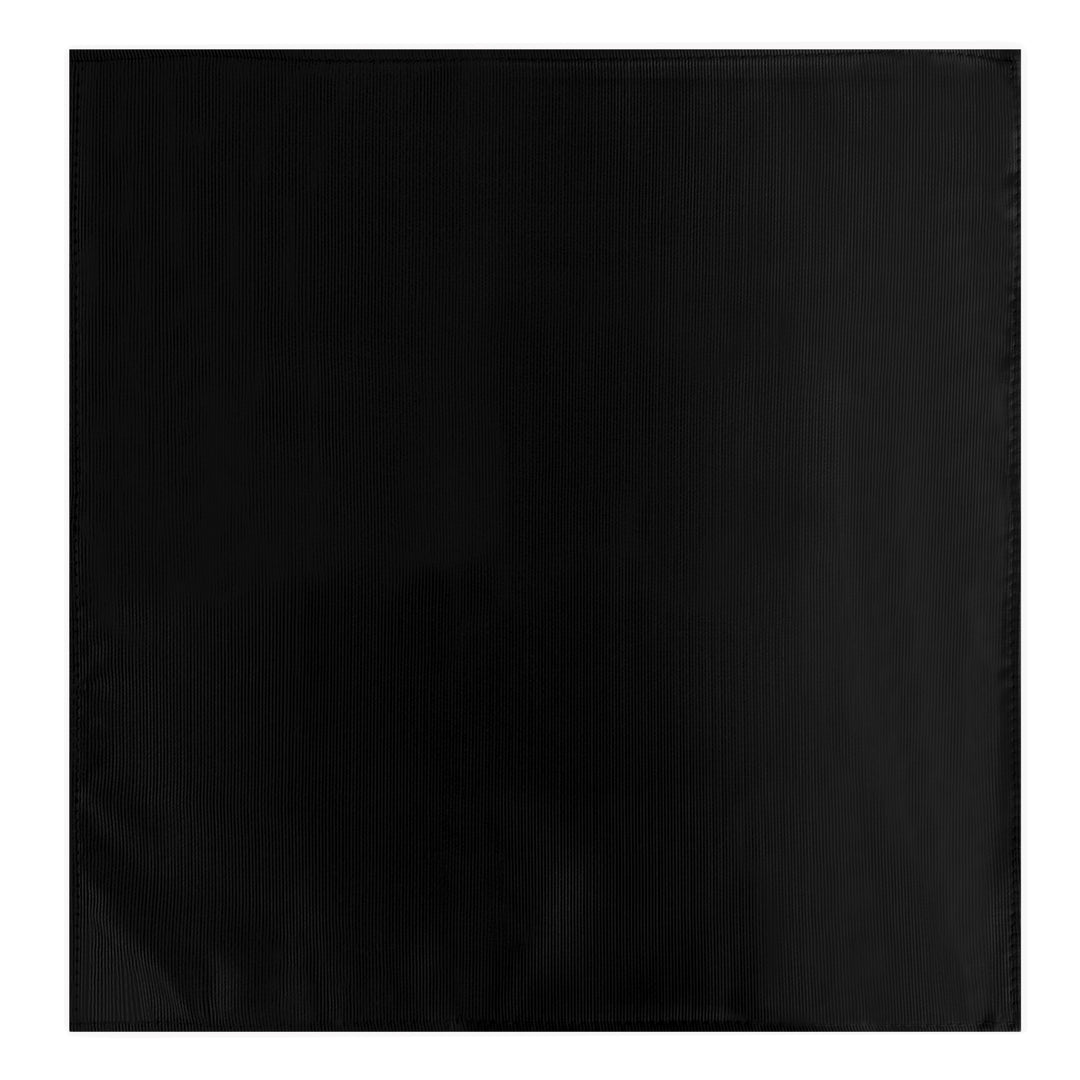 Silk Blend Solid Pocket Square - Black