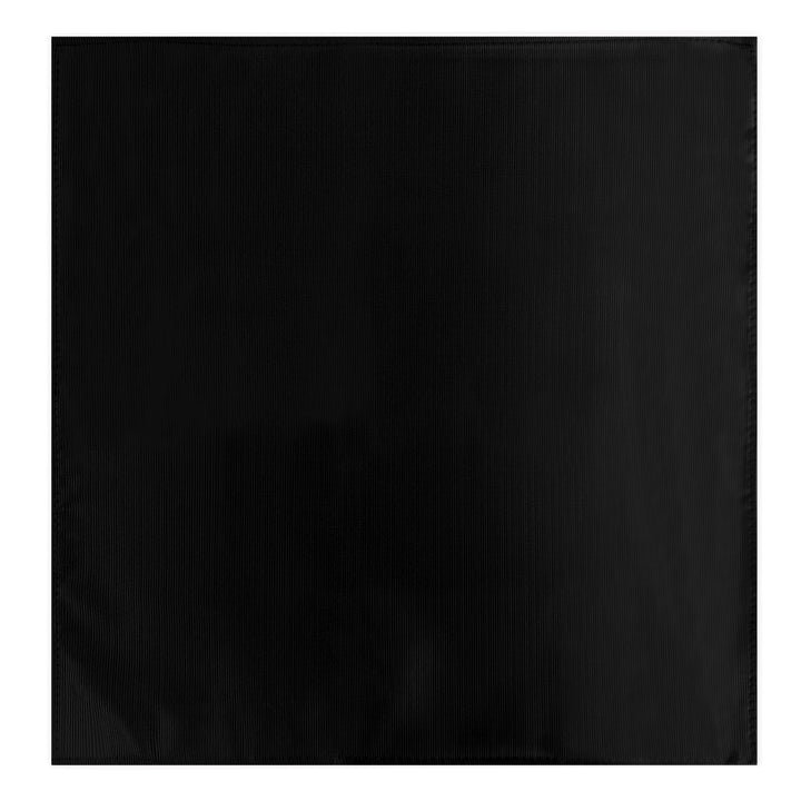 Silk Blend Solid Pocket Square - Black