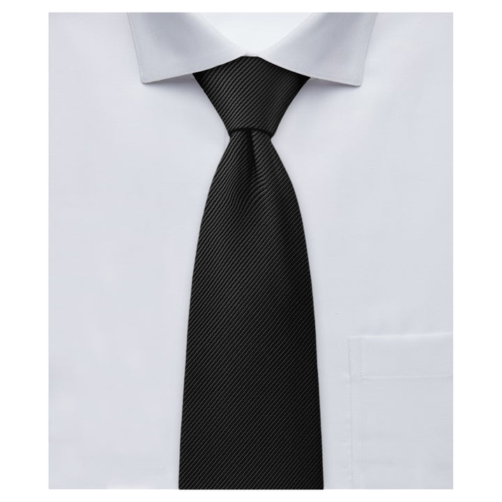 Silk Blend Solid Tie - Black