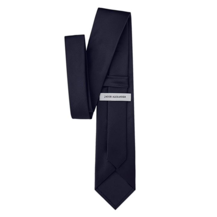 Silk Blend Solid Tie - Navy Blue